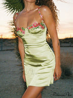 Floral Embellish Cutout Trendy Split Halter Maxi Dress image 1