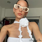 Floral Frill Strappy Charming Wrap Around Crop Top image 6