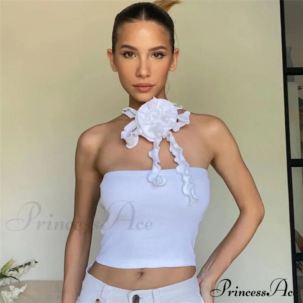 Floral Frill Strappy Charming Wrap Around Crop Top image 7