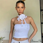 Floral Frill Strappy Charming Wrap Around Crop Top image 7