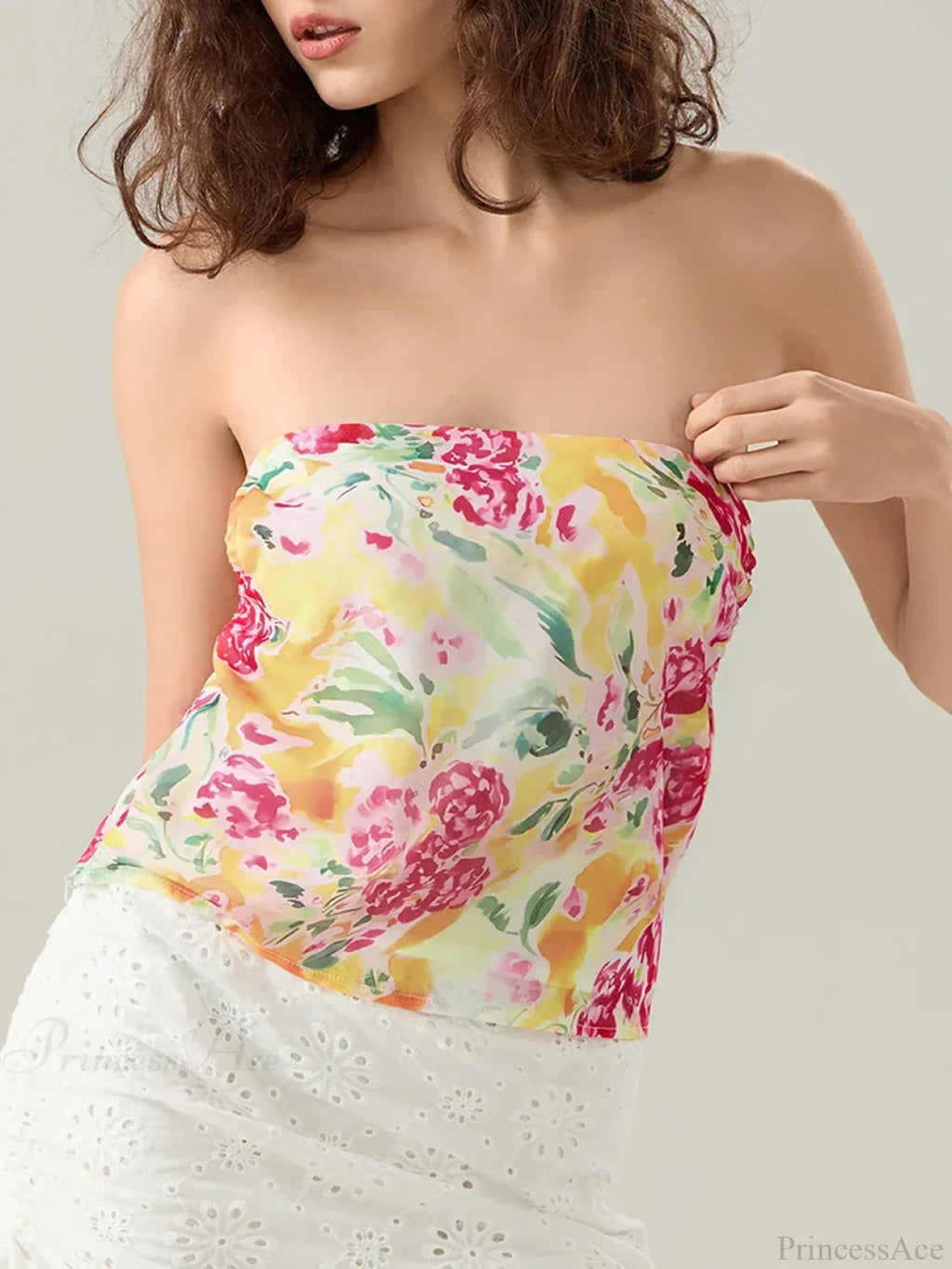 Floral Halter Backless Sleeveless Cropped Vest Camisole image 6