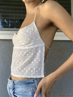 Floral Halter Backless Y2K Fairycore Crop Tank Top image 4