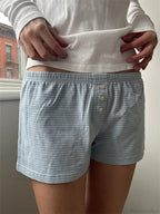 Floral Heart Striped Lounge Short image 5