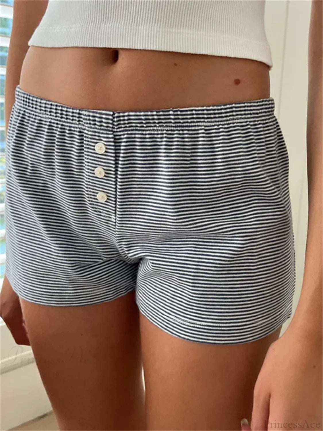 Floral Heart Striped Lounge Short image 3