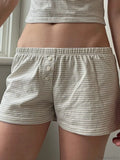 Floral Heart Striped Lounge Short image 2