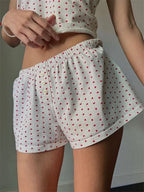 Floral Heart Striped Lounge Short image 4