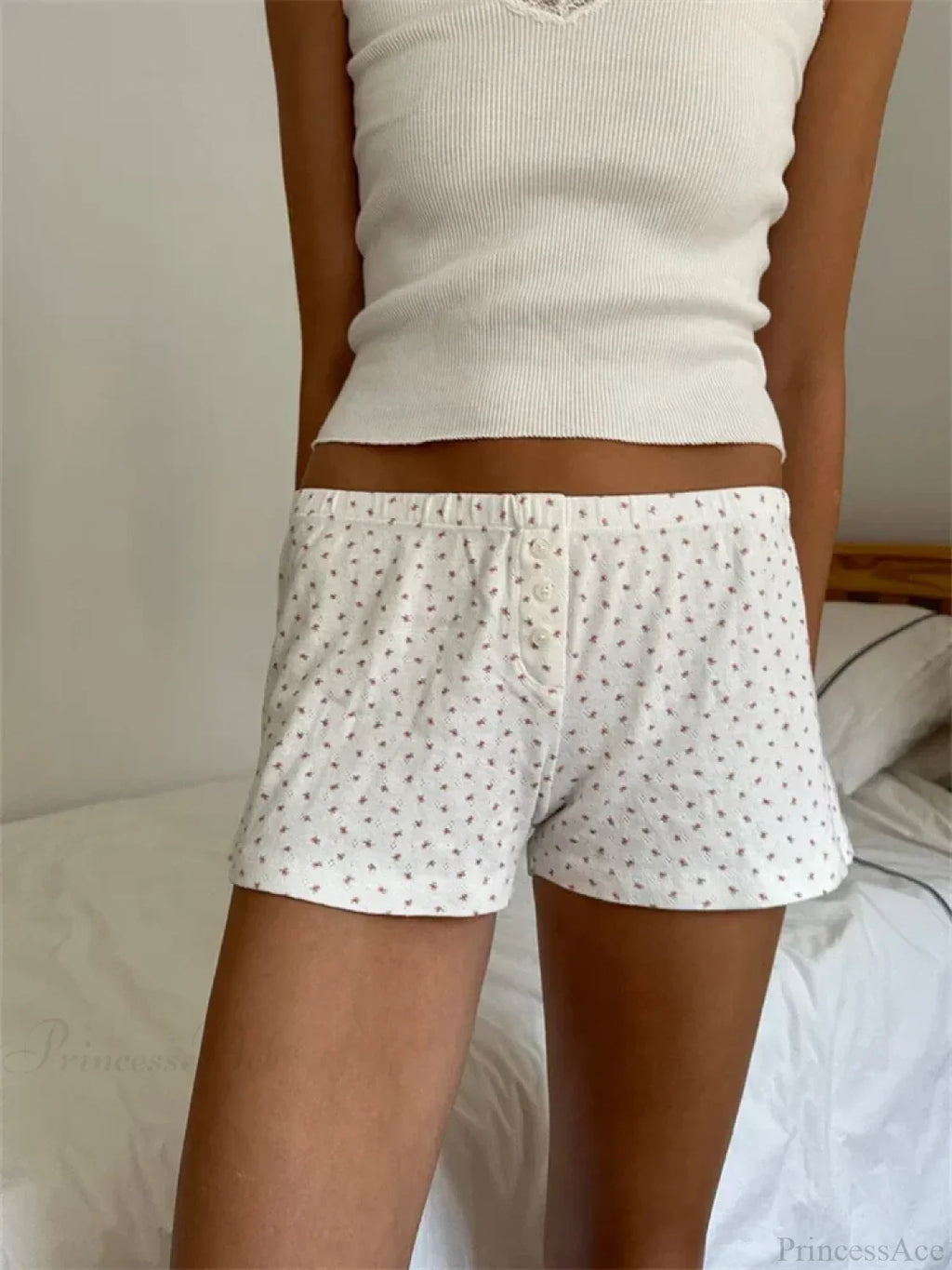 Floral Heart Striped Lounge Short image 7