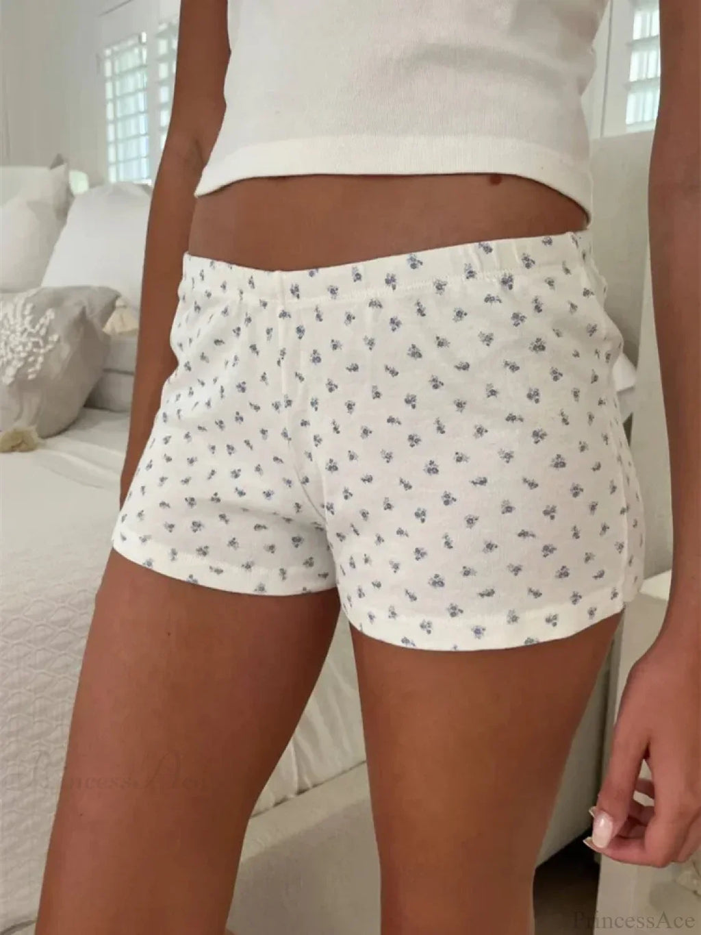 Floral Heart Striped Lounge Short image 9