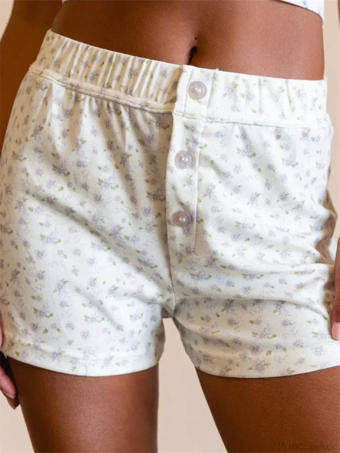 Floral High Elastic Waist Short image 4