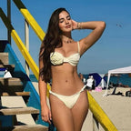 Floral Lace Brazilian Bikini Set image 2