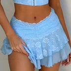 Floral Lace Festival Rave Skirt image 2
