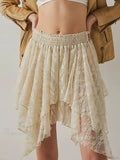 Floral Lace Irregular Hem Skirt image 5