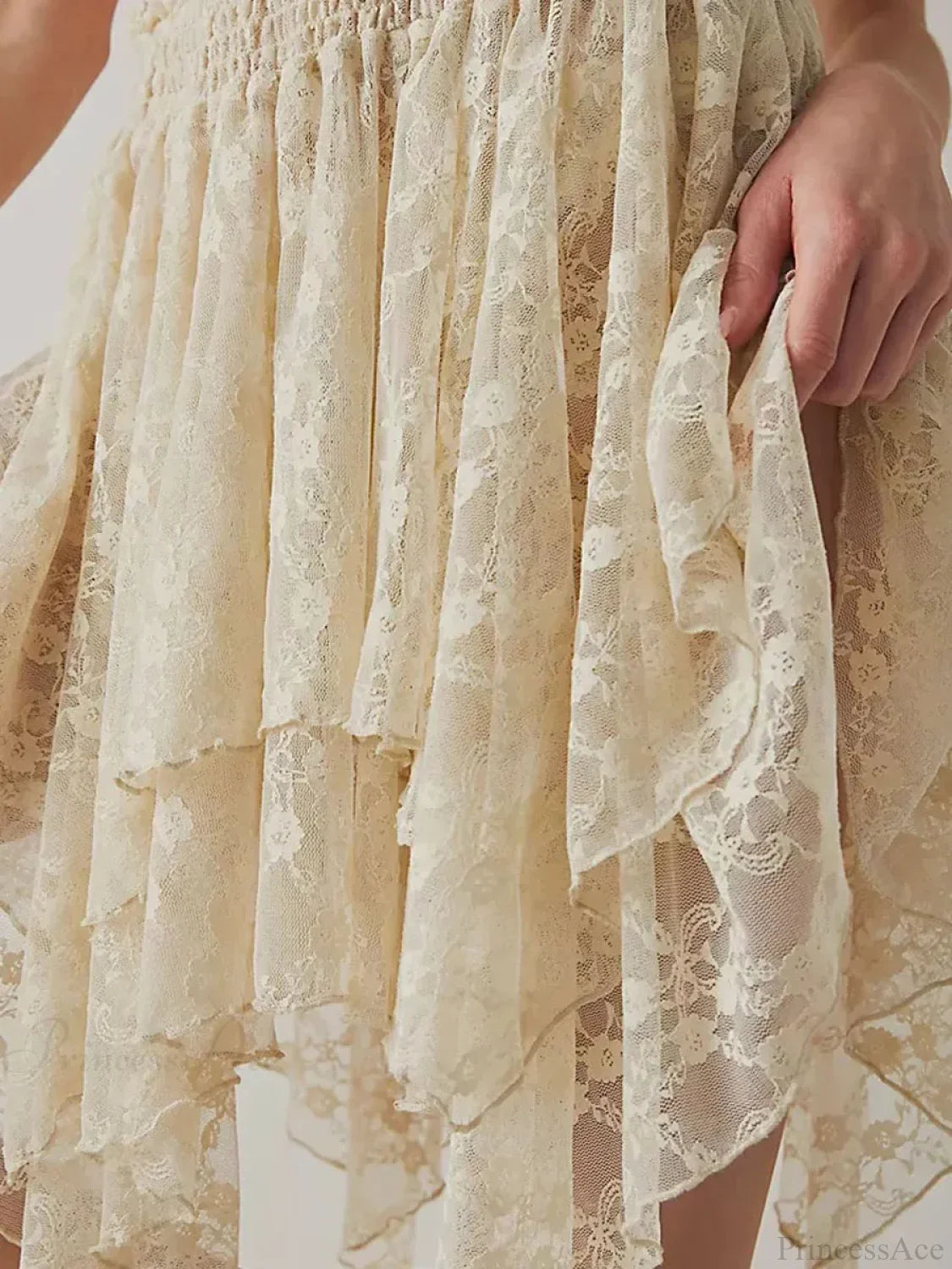 Floral Lace Irregular Hem Skirt image 3