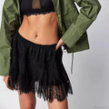 Floral Lace Tiered Slip Skirt image 1