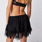 Floral Lace Tiered Slip Skirt image 3