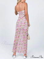 Floral Lace Trim Trendy Checkered Cropped Floral Dress image 3
