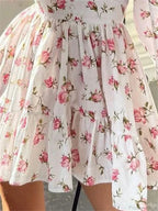 Floral Lantern-Sleeve Mini Dress image 4