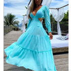 Floral Long Sleeve Beach Kimono Cover Up image 4