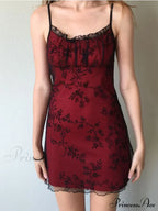Elegant Lace Embroidered Spaghetti Mini Dress image 1