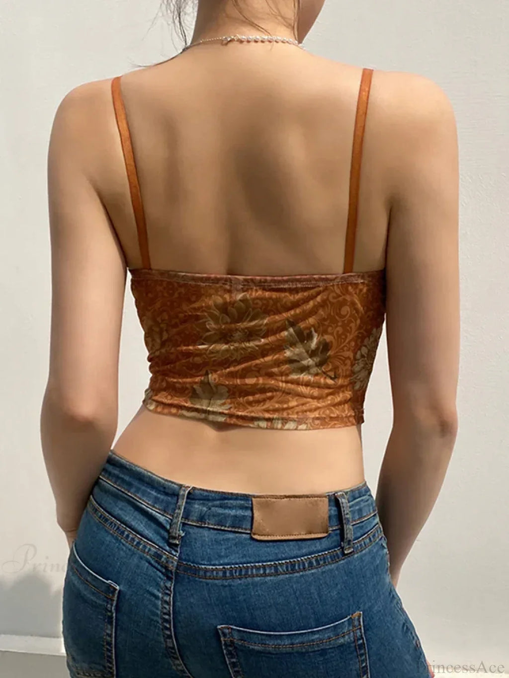 Floral Mesh Vintage Aesthetic Y2K Crop Top image 2