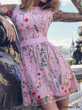 Floral Mini Dress with Long Sleeves image 1