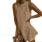 Floral Off-Shoulder Embroidery Loose Hem Floral Dress image 6