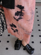 Floral Pleated Slimming High Waist Beach Comfort Skirt image 6