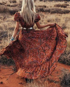 Floral Print Chiffon Boho Dress image 2