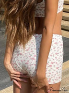 Floral Print Cold Trendy Shoulder Slit Dress image 3