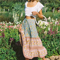 Floral Print Ethnic Beach Boho Rayon Skirt image 1