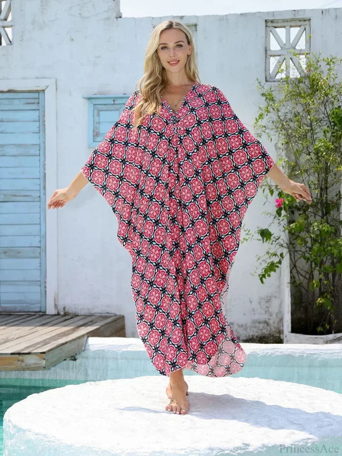 Floral Print Long Dress Cover Up image 4