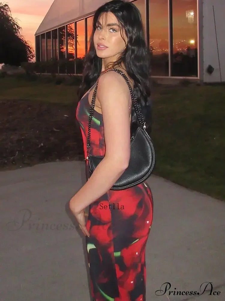 Floral Print Sleeveless Maxi Dress image 6