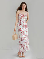 Floral Print Spaghetti Strap Ribbon Tie-Up Slip Vacation Floral Dress image 1