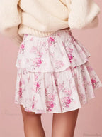 Floral Print Tiered Ruffle Skirt image 4