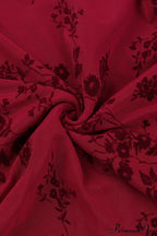 Floral Print V-Neck Sleeveless Fitted Party Dress image 10