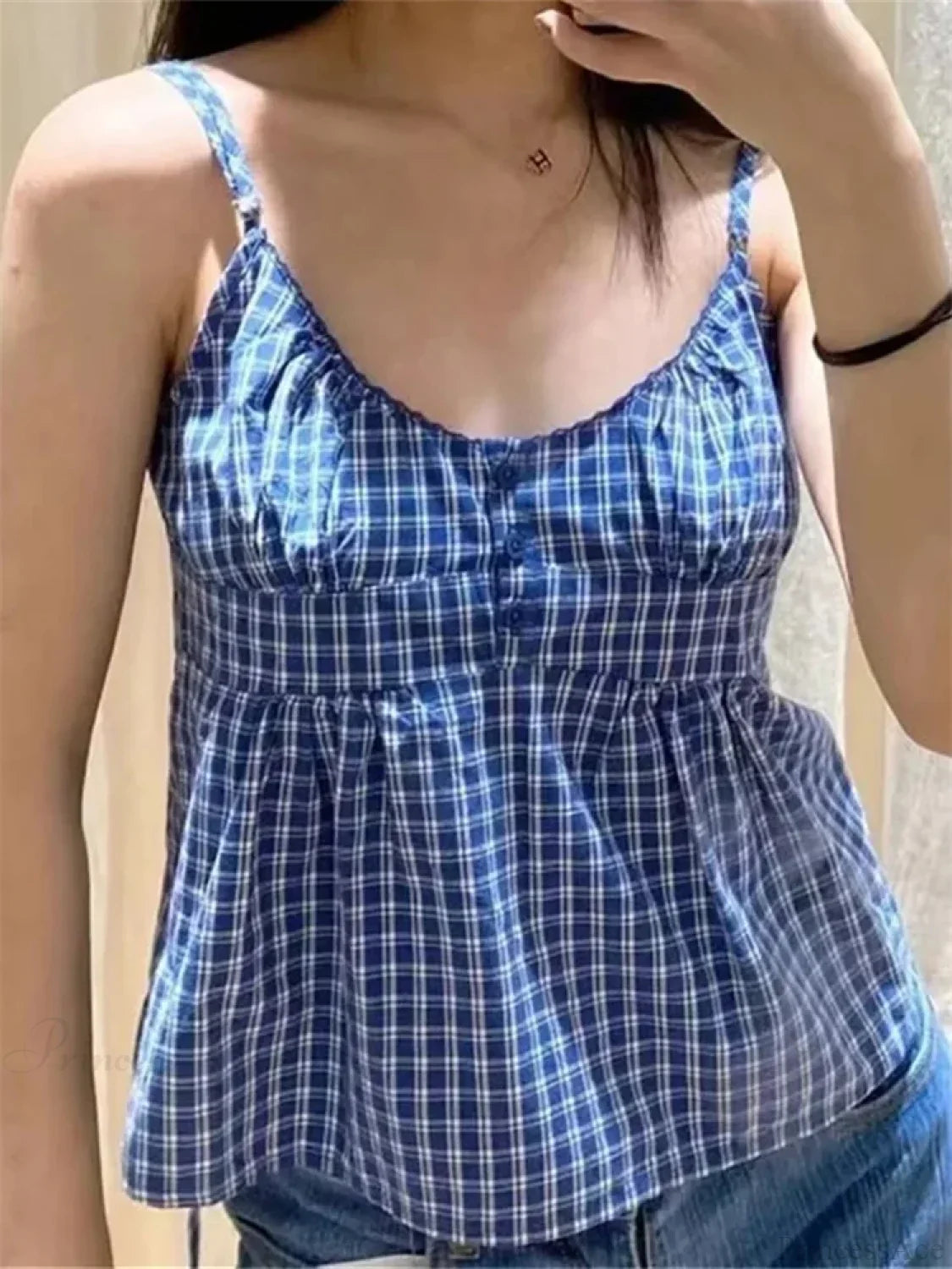 Floral Print V-neck Tie-up Spaghetti Crop Top image 6