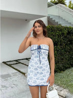 Floral Printed Mini Vacation Dress image 3