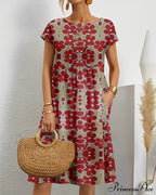 Floral Round Neck Dress image 2