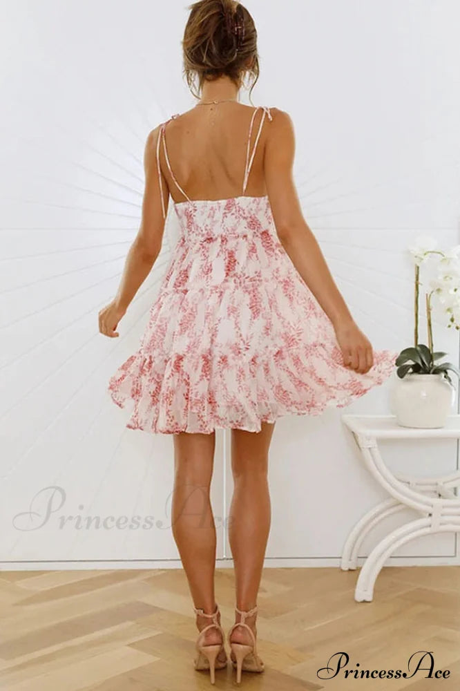 Floral Ruffled Stylish Mini Dress image 9