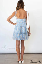 Floral Ruffled Stylish Mini Dress image 13