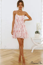 Floral Ruffled Stylish Mini Dress image 8
