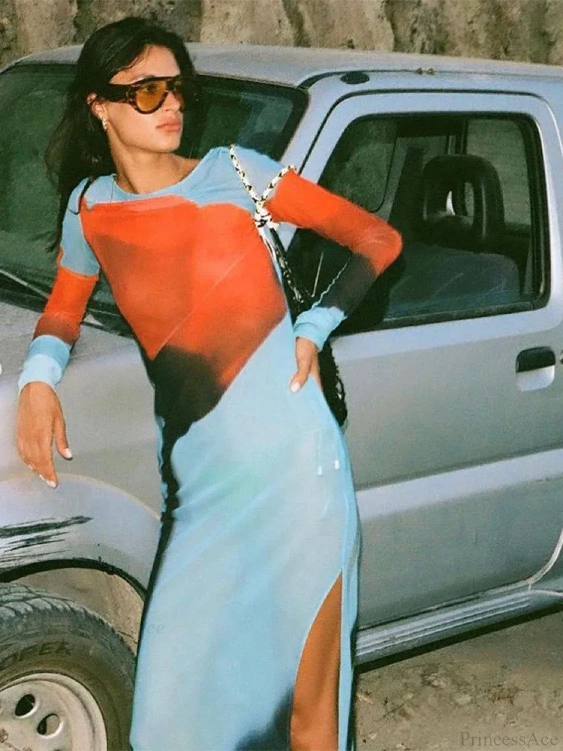 Floral See-through Vacation Dress image 4