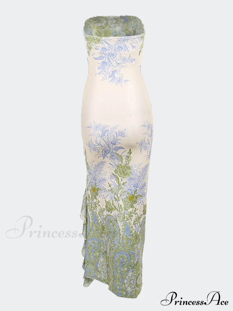 Floral Sexy Stylish Slit Maxi Dress image 4