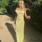 Floral Sheer Lace Maxi Dress image 2