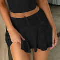 Floral Sheer Ruffles Mini Skirt image 7