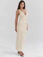 Floral Slim Bodycon Maxi Vacation Dress image 3