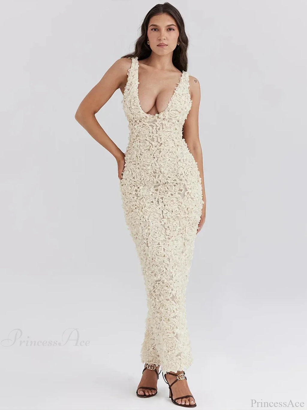 Floral Slim Bodycon Maxi Vacation Dress image 2