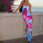 Floral Slip Spaghetti Strap Backless Boho Sundress image 3