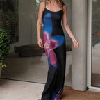 Floral Slip Spaghetti Strap Backless Boho Sundress image 5