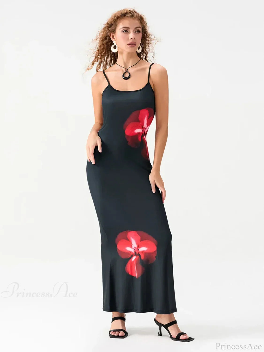 Floral Spaghetti Straps Sleeveless Slip Floral Dress image 6